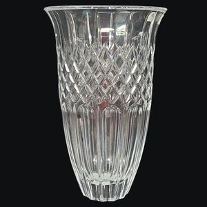 Marquis By Waterford Shelton Collection Clear Crystal Vase with Diamond Pattern